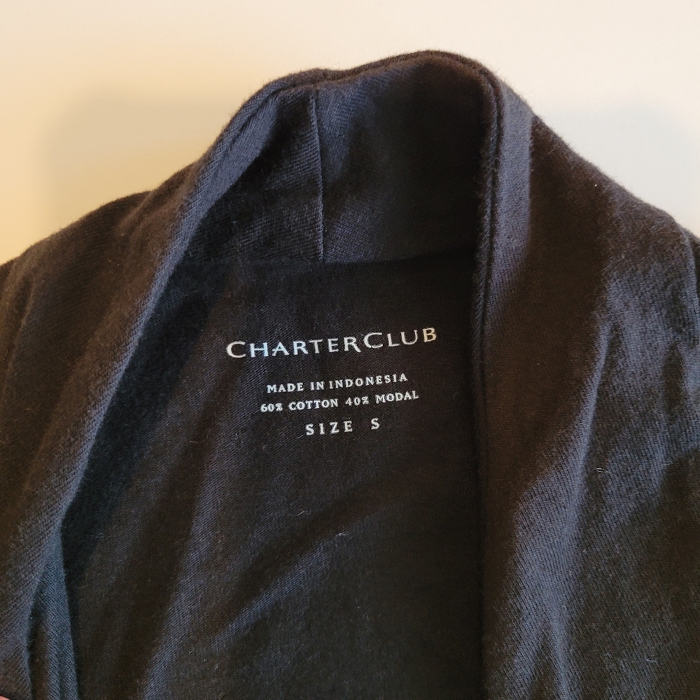 Charter club womens open front black cardigan size small. - Picture 4 of 5